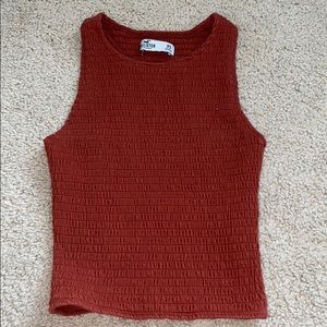 hollister smocked tank
